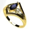 Bague Saphir Marquise -Vivalatina Boutiqe Bague saphir marquise en or 6
