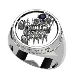 Bague Scorpion -Vivalatina Boutiqe Bague scorpion argent saphir 1
