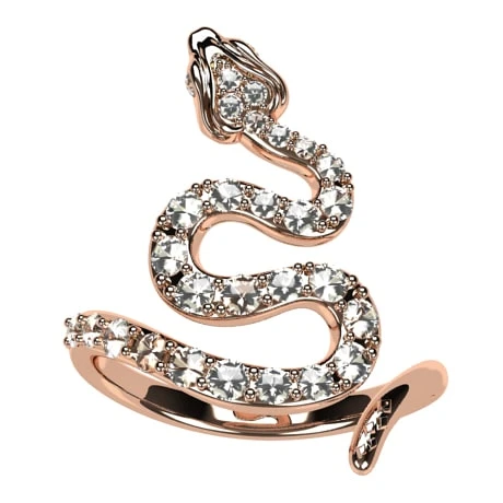 Bague Serpent En Or Et Diamant Pour Femme 6 Bague Serpent En Or Et Diamant Pour Femme – Image 4