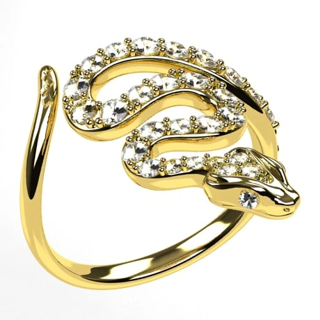 Bague Serpent En Or Et Diamant Pour Femme 11 Bague Serpent En Or Et Diamant Pour Femme – Image 9