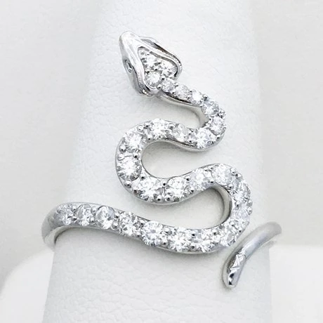 Bague Serpent En Or Et Diamant Pour Femme 4 Bague Serpent En Or Et Diamant Pour Femme – Image 2