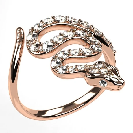 Bague Serpent En Or Et Diamant Pour Femme 8 Bague Serpent En Or Et Diamant Pour Femme – Image 6