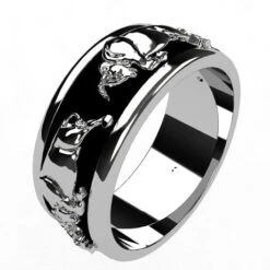 Bague Taureau Pour Homme -Vivalatina Boutiqe Bague taureau homme 3