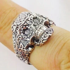 Bague Tête De Mort Mexicaine 14 Bague Tête De Mort Mexicaine -Vivalatina Boutiqe Bague tete de mort mexicaine calavera 4
