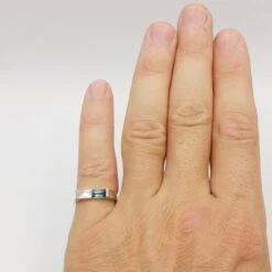 Bague Tourmaline Bleue Taille Baguette En Argent -Vivalatina Boutiqe Bague tourmaline bleue 1