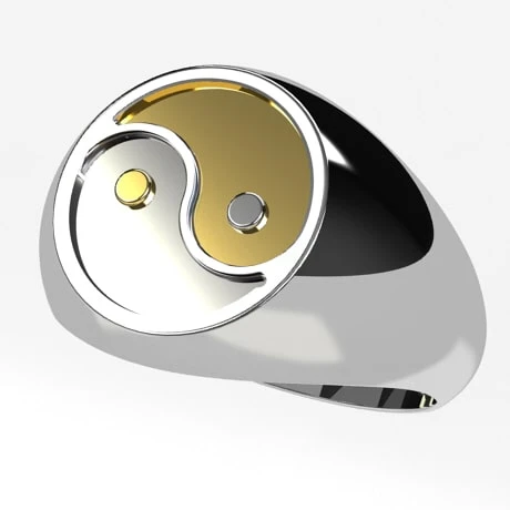 Bague Yin Yang 3 Bague Yin Yang