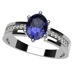 Bague Saphir De Ceylan -Vivalatina Boutiqe Baguesaphirdeceylanorblanc18carats