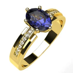 Bague Saphir De Ceylan -Vivalatina Boutiqe Baguesaphirdeceylanorjaune18carats2
