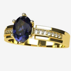 Bague Saphir De Ceylan -Vivalatina Boutiqe Baguesaphirdeceylanorjaune18carats5