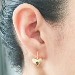 Boucles D'Oreilles Coeur En Or -Vivalatina Boutiqe Boucles oreilles coeur or 9