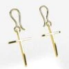 Boucles D'Oreilles Croix En Or 18k -Vivalatina Boutiqe Boucles oreilles croix or 8