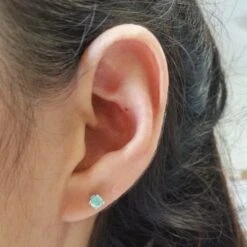 Boucles D'Oreilles Puce Emeraude -Vivalatina Boutiqe Boucles oreilles puce emeraude 3