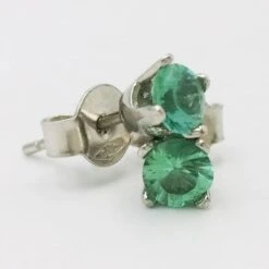 Boucles D'Oreilles Puce Emeraude