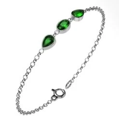 Bracelet Émeraude Pour Femme En Or -Vivalatina Boutiqe Bracelet emeraude or 1