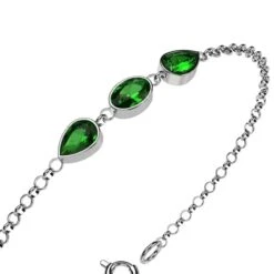 Bracelet Émeraude Pour Femme En Or -Vivalatina Boutiqe Bracelet emeraude or 2