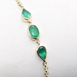 Bracelet Émeraude Pour Femme En Or -Vivalatina Boutiqe Bracelet emeraudes or 3