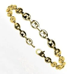 Bracelet Grain De Café En Or 18 Carats -Vivalatina Boutiqe Bracelet grain de cafe or 18 carats 6