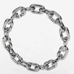 Bracelet à Grosse Maille En Argent
