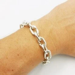 Bracelet à Grosse Maille En Argent -Vivalatina Boutiqe Bracelet grosse maille 5