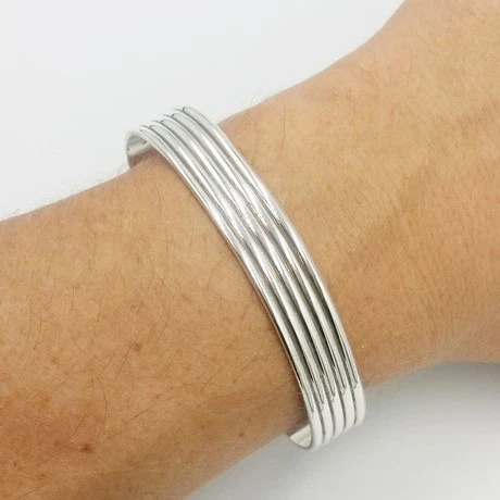 Bracelet Jonc Argent Pour Homme 6 Bracelet Jonc Argent Pour Homme – Image 4