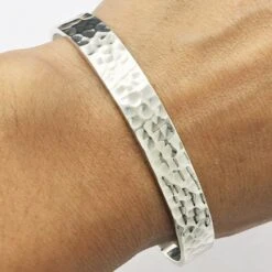 Bracelet Jonc Homme Martelé 17 Bracelet Jonc Homme Martelé -Vivalatina Boutiqe Bracelet jonc homme martele argent 4