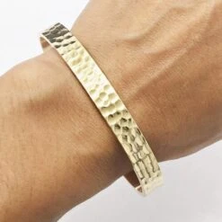 Bracelet Jonc Homme Martelé 25 Bracelet Jonc Homme Martelé -Vivalatina Boutiqe Bracelet jonc homme martele or 9