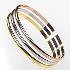 Bracelet Jonc Pour Femme En Or 18 Carats -Vivalatina Boutiqe Bracelet jonc or 18 carats 5