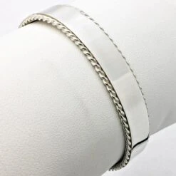Bracelet Jonc Plat Argent Pour Homme -Vivalatina Boutiqe Bracelet jonc plat argent 2