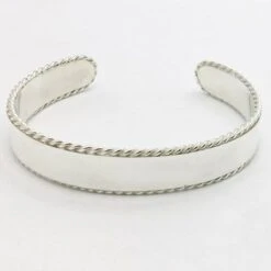 Bracelet Jonc Plat Argent Pour Homme