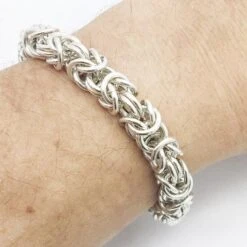 Bracelet Maille Royale En Argent -Vivalatina Boutiqe Bracelet maille byzantine 12