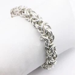 Bracelet Maille Royale En Argent -Vivalatina Boutiqe Bracelet maille byzantine 5