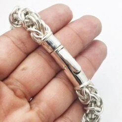 Bracelet Maille Royale En Argent -Vivalatina Boutiqe Bracelet maille byzantine 7