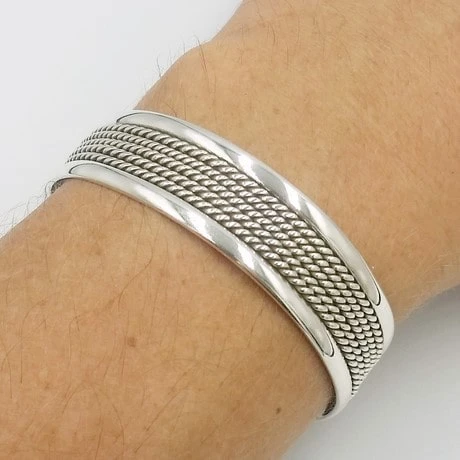 Bracelet Manchette Argent Massif Femme 8 Bracelet Manchette Argent Massif Femme – Image 6