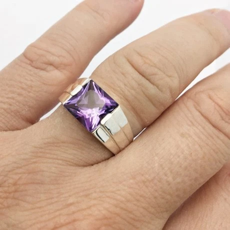 Bague Homme Améthyste 15 Bague Homme Améthyste – Image 13
