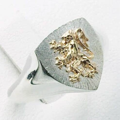 Chevalière Blason Lion Héraldique Pour Homme -Vivalatina Boutiqe Chevaliere blason lion heraldique 6