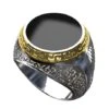 Chevalière Pierre D'Onyx Noire Pour Homme En Argent Massif -Vivalatina Boutiqe Chevaliere homme argent massif 9