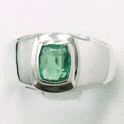 Chevalière Homme Emeraude -Vivalatina Boutiqe Chevaliere homme emeraude 4