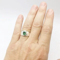 Chevalière Homme Emeraude -Vivalatina Boutiqe Chevaliere homme emeraude 5