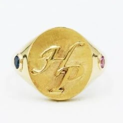 Chevalière Homme En Or Avec Initiales En Relief 22 Chevalière Homme En Or Avec Initiales En Relief -Vivalatina Boutiqe Chevaliere homme or initiale relief 8