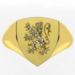 Chevalière Blason Lion Héraldique Pour Homme -Vivalatina Boutiqe Chevaliere lion heraldique 8