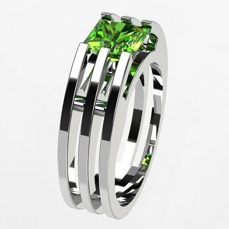 Chevalière Avec Pierre Verte De Péridot 12 Chevalière Avec Pierre Verte De Péridot – Image 10