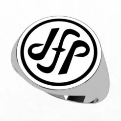 Chevalière Ronde Avec Initiales En Argent