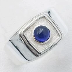 Chevalière Saphir Homme