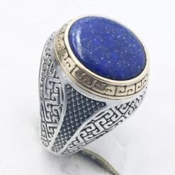 Chevalière Pierre D'Onyx Noire Pour Homme En Argent Massif -Vivalatina Boutiqe Chevalierehommeargentmassif2