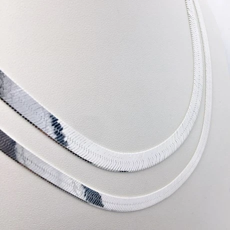 Collier à Maille Plate En Argent 9 Collier à Maille Plate En Argent – Image 7