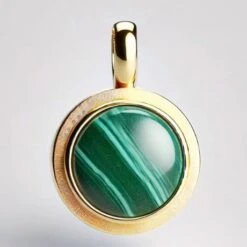 Collier Malachite Pour Femme En Or