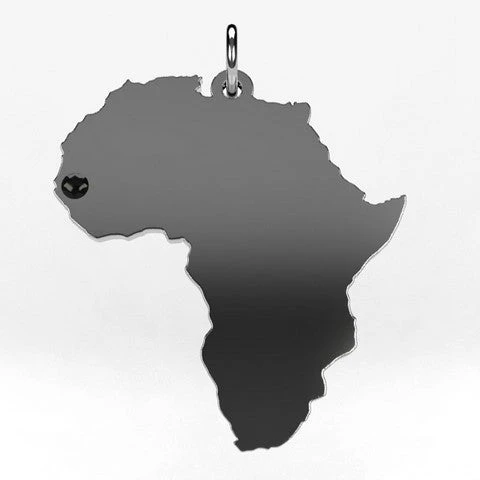 Pendentif Afrique Argent 3 Pendentif Afrique Argent