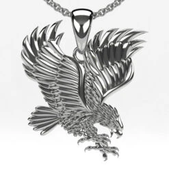 Pendentif Aigle En Or Massif -Vivalatina Boutiqe Collier pendentif aigle or 10
