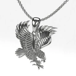 Pendentif Aigle En Or Massif -Vivalatina Boutiqe Collier pendentif aigle or 9