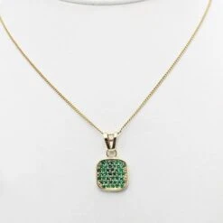 Pendentif Émeraude Pour Homme -Vivalatina Boutiqe Collier pendentif emeraude homme 14